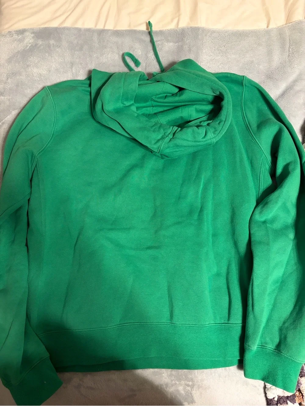 Nike Green Crewneck Hoodie with White Swoosh - Picture 3 of 3